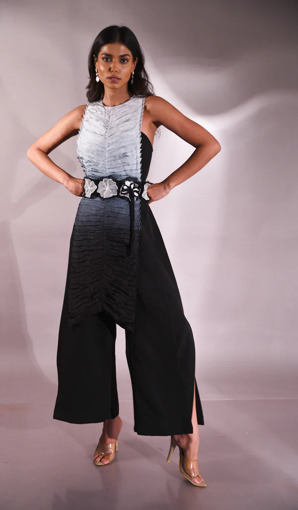 Coalesce jumpsuit with belt