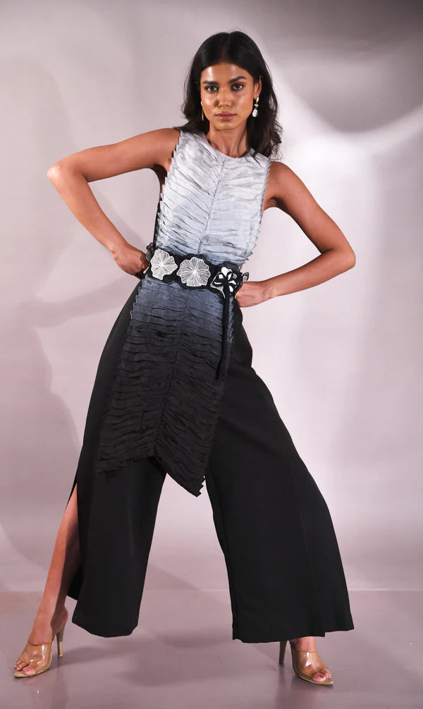 Coalesce jumpsuit with belt