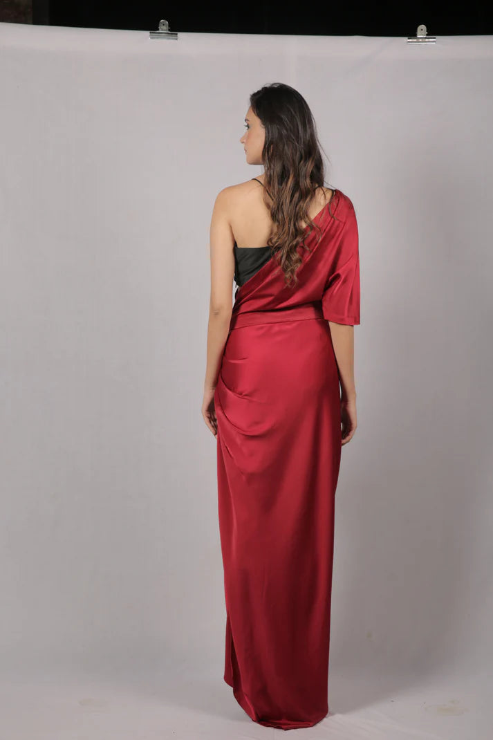 Cascade draped dress