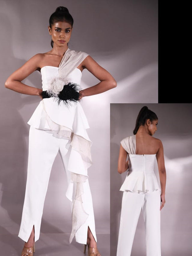 Corsage one straight pant